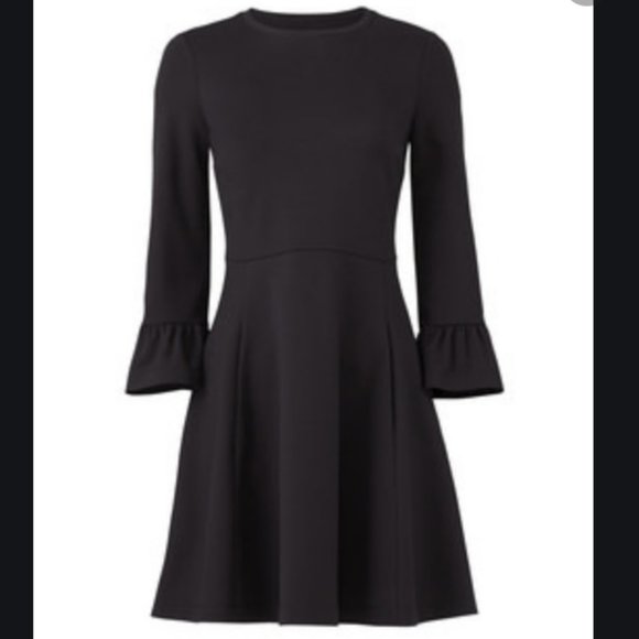 kate spade ponte fit and flare black dress s nwot - Picture 2 of 9